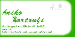 aniko martonfi business card